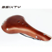 3SIXTY Vintage Standard Steel 100% Real Leather Saddle Cycling