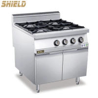 Quality Guarantee Professional 4 Burner Gas Food Cooker Machinery With Oven Series Stove
