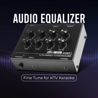 MALAKU MALL Micro Audio Equalizer Preamp 7 Band Fine Tune for KTV Karaoke - EQ207