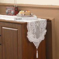 Elegant sideboard table runner, pastoral style, American retro TV cabinet lace hollow artistic table