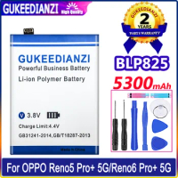 GUKEEDIANZI Battery BLP825 5300mAh For OPPO Reno 5/6 Pro plus 6Pro+ 5pro 5G Batteries