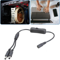 DC5521 Y Splitter Power Cable Switcher 5.5x2.1mm Female to Double Male