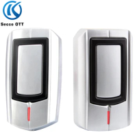RS232 RS485 Interface Metal Shell Rfid Card Reader 13.56MHZ/125KHZ Waterproof Design Card Reader