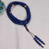 AAA Grade Lapis Lazuli Mala Tibetan Lapis Lazuli Prayer Beads 108 Beads Tibetan Prayer Beads Lapis Lazuli Buddhist Mala