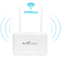 4G LTE WiFi Router Modem Router with SIM Card Slot 300Mbps Wireless Internet Smart Router High Gain Antennas