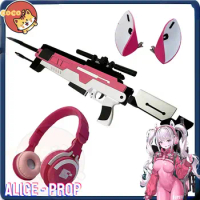 CoCos Game Nikke Alice Cosplay Prop Model Game Cos Nikke Cosplay Alice Cosplay Headset and Headdress