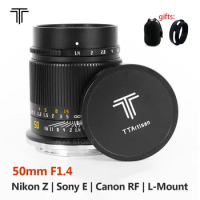 TTArtisan 50mm F1.4 ASPH Full Frame Lens MF Large Aperture for Sony E Canon RF Nikon Z Sigma Lumix Leica L mount Cameras