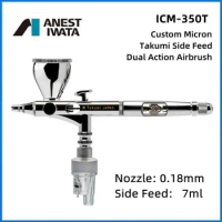 ANEST IWATA ICM-350T Custom Micron Takumi Side Feed Dual Action Airbrush Nozzle 0.18mm Painted Airbrush 7ml Gun Art Spray Gun