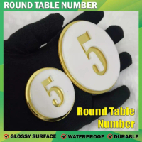 Table Number / Mailbox Number / Restaurant Cafe Round Acrylic (5 numbers per set) / WA50