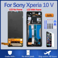 6.1“ OLED For Sony Xperia 10 V LCD Display Touch Screen Panel Digitizer Assembly Replacement parts with frame