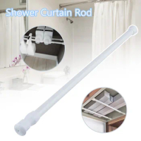 Telescopic Curtain Rod Rail Wardrobe Closet Clothes Towel Hanging Pole Bathroom Shower Clothes Hanger Towel Bar Saving Space