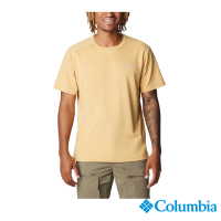 【Columbia 哥倫比亞 官方旗艦】男款-Black Mesa™涼感快排短袖上衣-黃色(UAO14400YL/IS 明星商品)