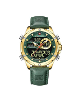 นาฬิกาข้อมือผู้ชาย รุ่น NF9208 E สายหนัง 45 มม. สีเขียว
