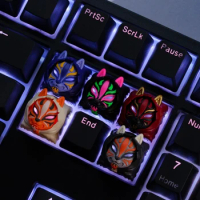 ECHOME Anime Keycap Custom HOT KEYS HKP Kitsune Keyboard Caps Original Artisan Cherry Profile Key Caps Mechanical Keyboard Gamer