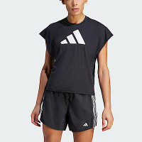 Adidas TI Logo T [HY9258] 女 短袖 上衣 亞洲版 運動 訓練 多功能 蝙蝠袖 吸濕排汗 黑