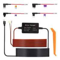 Hardwire Kit For Dash Camera 12V-24V To 5V Type C Hardwire Kit For Dashcam Dashboard Camera Car Charger Cable Kit Power Adapter