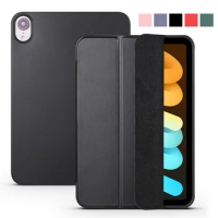 Smart Cover For Coque iPad Mini 6 2021 Case Tri-Fold PU Leather Stand Protective Cover For Funda iPad Mini 6 Case Tablet Shell