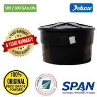 500/600 Gallon Deluxe Polyethylene Round type Water Tank /Tangki Air