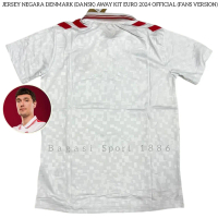 Jersey Baju Bola Negara Denmark Denm4rk Danish Away Kit Tandang Putih Piala Eropa 2024 2025 euro24 N