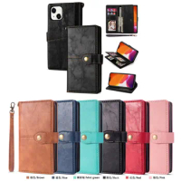 100pcs/Lot Retro Multifunctional Wallet Leather Phone Case For Huawei Mate 20 Pro P20 P30 P40 Lite Flip Card Holder