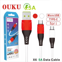 OUKU X6 ชาร์จเร็วมาก5A สายชาร์จโทรศัพท์มือถือชาร์จเร็ว สำหรับ for iphone /Micro USB/Type C