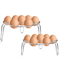 LMETJMA Egg Steamer Rack Trivet for Instant Pot Accessories Food Stainless Steamer Rack Steaming Holders for Eggs JT192