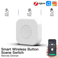 Tuya ZigBee Smart Button Scene Switch Wireless Remote One Key Controller Multi-scene Linkage Switch Work With Smart life
