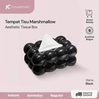 Tempat Kotak Tisu Box Tissue Aesthetic Mewah Minimalis Marshmallow MU009 Hitam