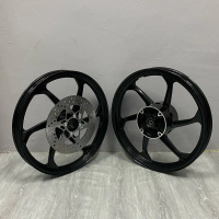 RS150 SPORT RIM ENKEI FULL COP 6 BATANG 6L (1.60/1.85) (BLACK) WITH BEARING & FRONT DISC PLATE