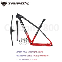 TRIFOX Factory Carbon MTB Frame Full internal Cable Routing 148/135mm Thru Axle V Release 29er Mountain Bike Hardtail Frameset