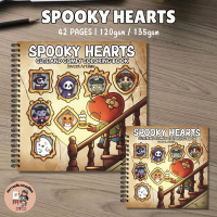 Spooky Hearts Coloring Books 42pages