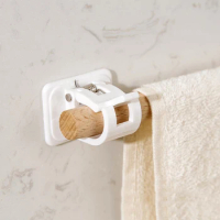 2pcs Self Adhesive Curtain Rod Bracket Punch-free Curtain Rod Clip Nail-Free Adjustable Shower Curtain Rod Hanging Holder