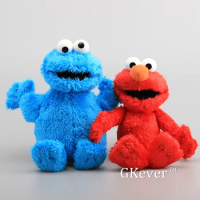 High Quality Elmo Cookie Monster with Plastic Eyes Soft Plush Toy Cartoon Fluffy Stuffed Dolls 9"23 CM Kids Gift