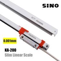 SINO KA-200 0.001mm Slim Linear Glass Scale KA200 30mm-360mm Travel 1um Optical Encoder Grating Ruler Snsor For Grinder Lathe