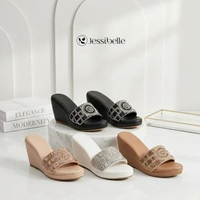 Jessibelle - Paula Sandals Wedges Wanita Hak Tinggi 37 Putih