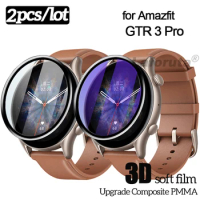 Screen Protector For Amazfit GTR 3 Pro Full Cover HD Clear 3D Curved Soft Protective Film for Amazfit GTS3 T-Rex GTR2 Not Glass