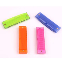 2021 4 colors Factory music toy of 10 holes of children's clinker harmonica baby early study teaching puzzle music toys