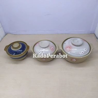 Ware Pot Keramik - Mangkok Sup Keramik - Mangkok Keramik Tutup Kecil,S