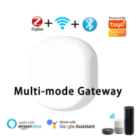 Tuya Zigbee WiFi Bluetooth Compatible Home Bridge Multi Mode Gateway Hub Voice Control Smart Home Works With Alexa Google Home