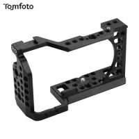 Aluminum Alloy Camera Cage Video Rig for Sony A6000/ A6100/ A6300/ A6400/ A6500 Cameras with Cold Shoe Mount ARRI Locating Hole