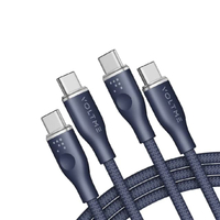สายชาร์จ รุ่น RUGG USB-C TO USB-C [1M/3.3FT/USB2.0/5A-100W] สีฟ้า