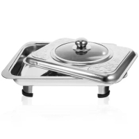 Stainless Steel Buffet Tray Foods Holder Tray Kitchen Buffet Dinner Serving Pan