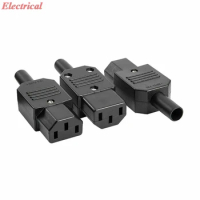 AC250V 10A Female 3P Panel Mount IEC320 C13 Power Adapter Connector