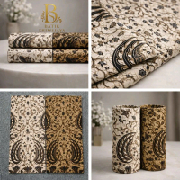 SIDOASIH Kain Jarik Tradisional Pengantin  Adat Jawa Khas Solo Putih Coklat Krem Bahan Katun Primisi