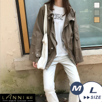 預購 LANNI 藍尼 ★率性挺版多口袋風衣外套(休閒/寬鬆/風衣)
