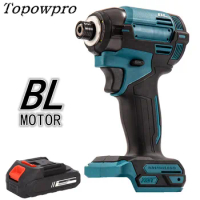 1/4" Brushless Electric Screwdriver Driver Cordless Impact Drill Rechargeable Power Tools For Makita 18V Battery