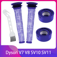 For Dyson SV11 V7 Motorhead SV10 V8 Animal/Absolute Vacuum HEP Post Filter Pre-Filter Assembly Replacement Pack Kit For Cleaner