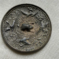 Bronze Crafts: Han Dynasty Green Rust Bronze Mirror with 1625 Thick Coating