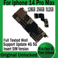 For iPhone 14 Pro Max Motherboard Insert SIM Version Plate 128GB 256GB 512GB Mainboard Free iCloud Tested Good Logic Board