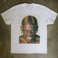 Kaos basket Dennis Rodman Tshirt Vintage Style modern bootleg